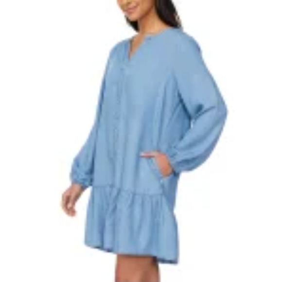 Buffalo David Bitton Dresses & Skirts - New! Buffalo David Bitton Chambray Dress Blue Denim Flowy Size XL Long Sleeved